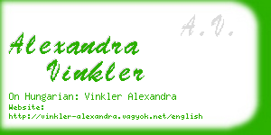 alexandra vinkler business card